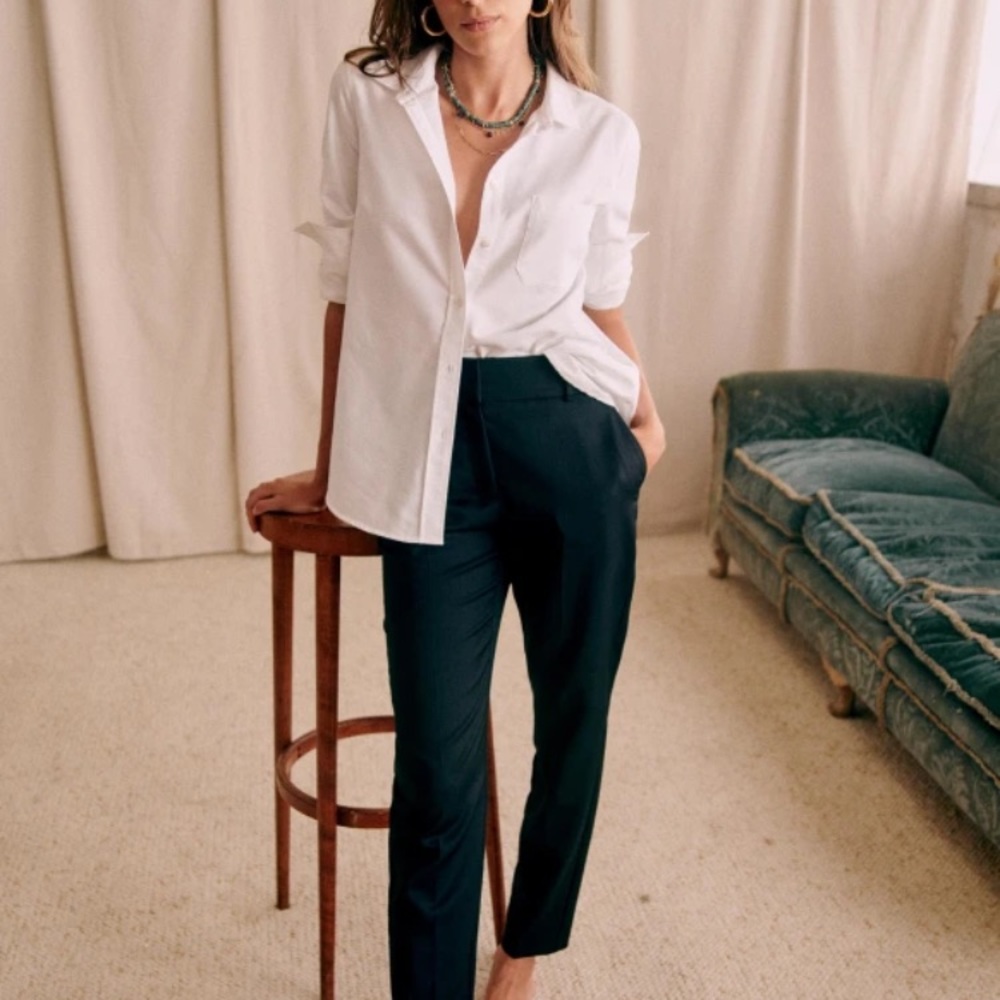 Sézane tomboy shirt white